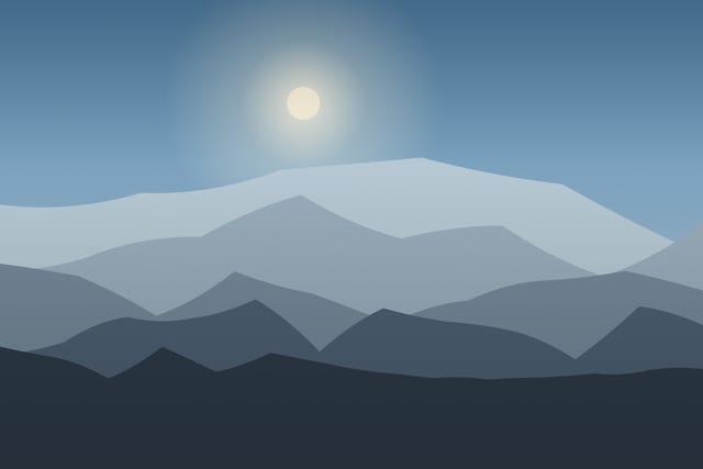 Stylised landscape for Piatra Mare forest walk and the waterfall