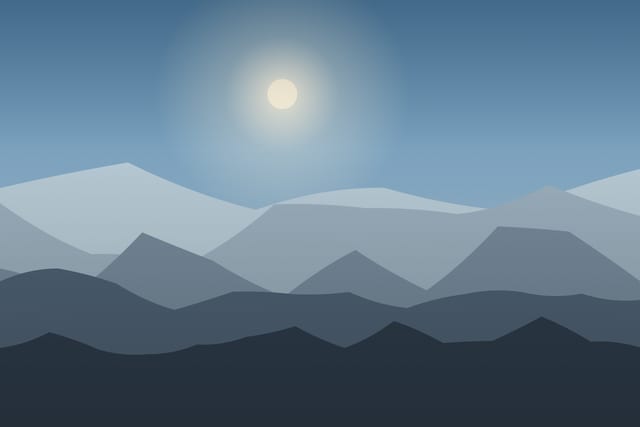 Stylised landscape representing Ciucaș