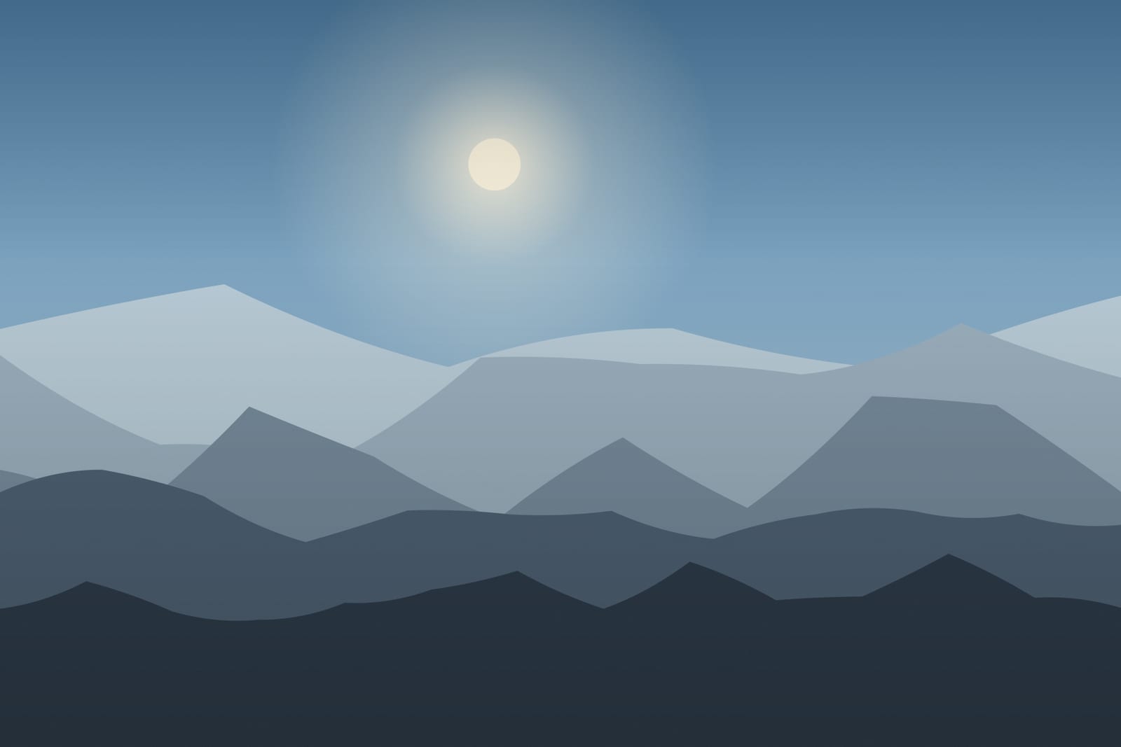 Stylised landscape representing Ciucaș