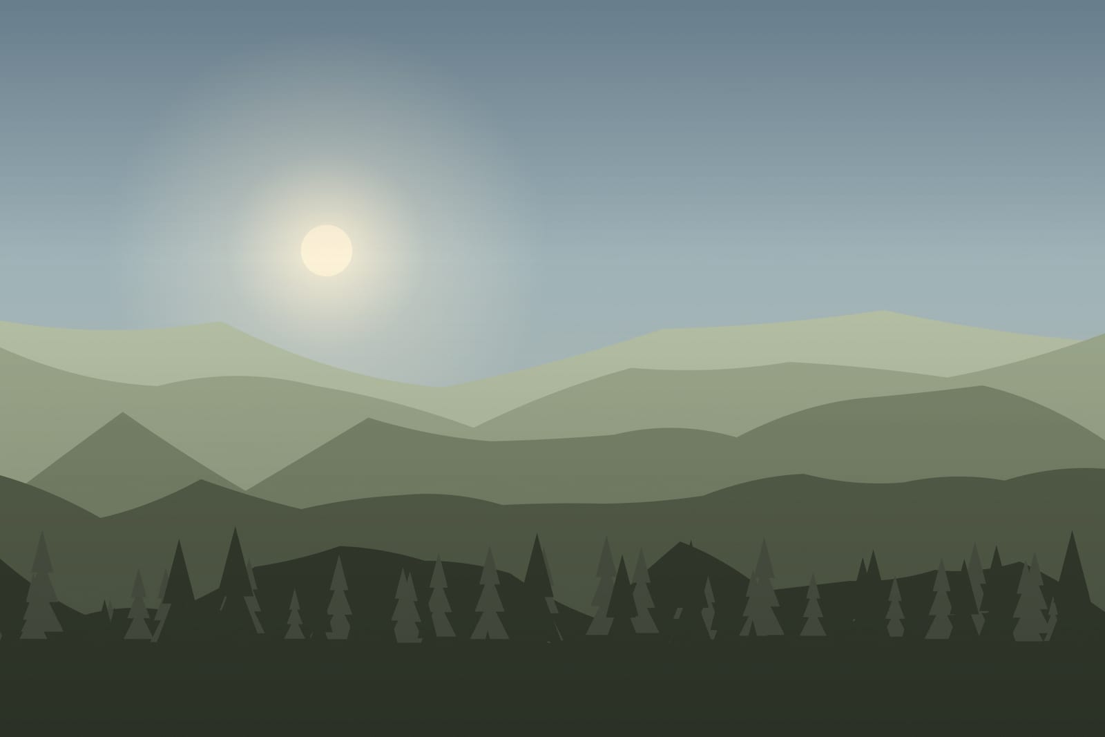 Stylised landscape for Nature photography day with a naturalist