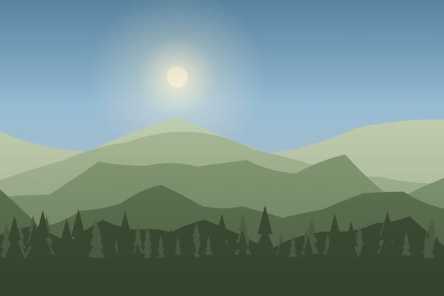 Stylised landscape for Ciucaș: the wind-carved rock formations