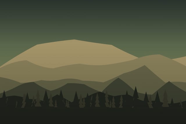 Stylised landscape representing Zărnești basin