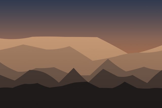 Stylised landscape for Brown bear watching from a hide