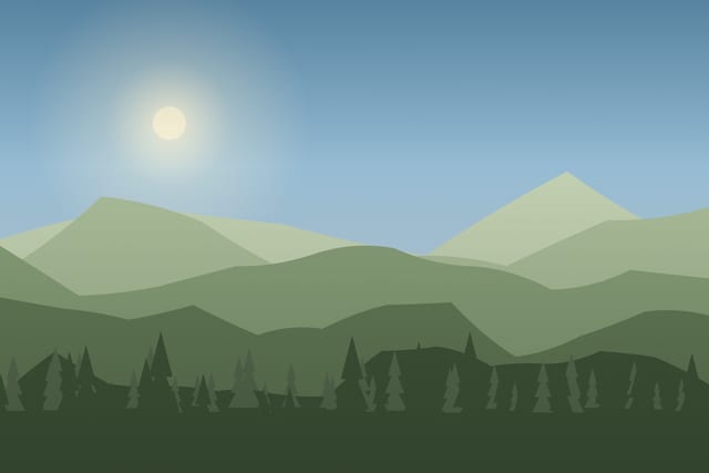 Stylised landscape for The Bucegi plateau, the Sphinx and Babele