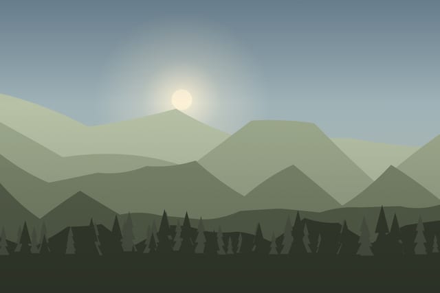 Stylised landscape for The Bucegi plateau, the Sphinx and Babele