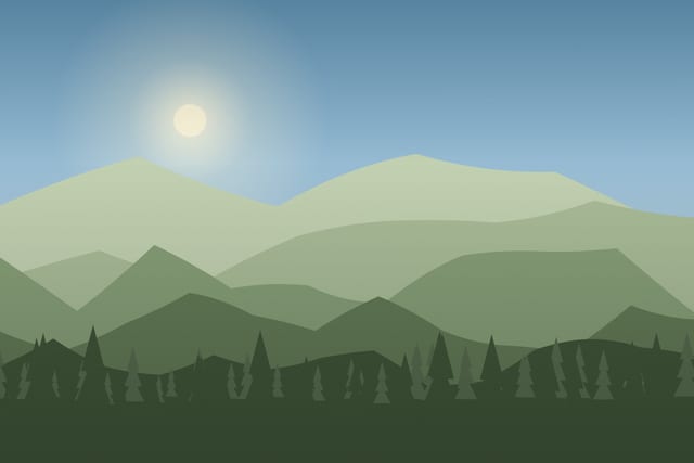 Stylised landscape for A day high in the Făgăraș