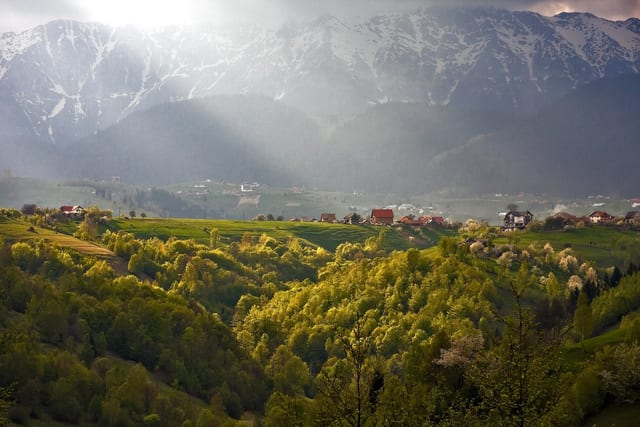 Evening light across the Piatra Craiului