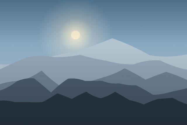 Stylised landscape for The Bucegi plateau, the Sphinx and Babele