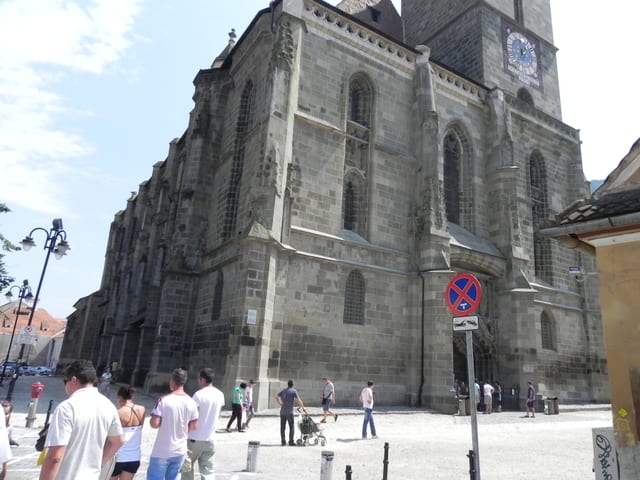 The Black Church in Brașov, seen from the square