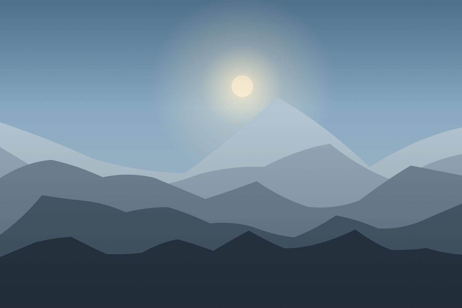 Stylised landscape representing Făgăraș