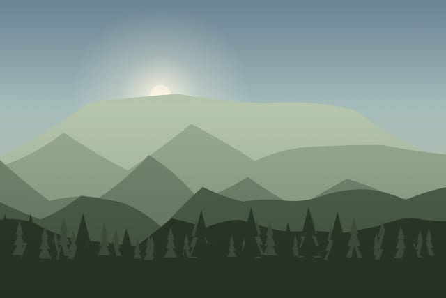 Stylised landscape for Birdwatching morning with a naturalist