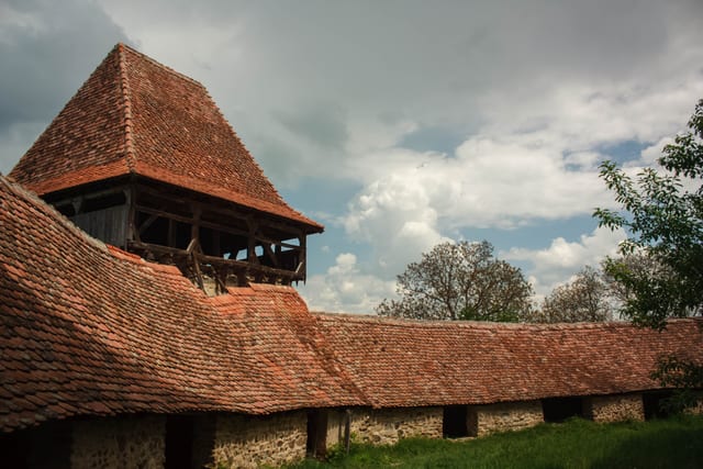 The tower of the fortified church at Viscri