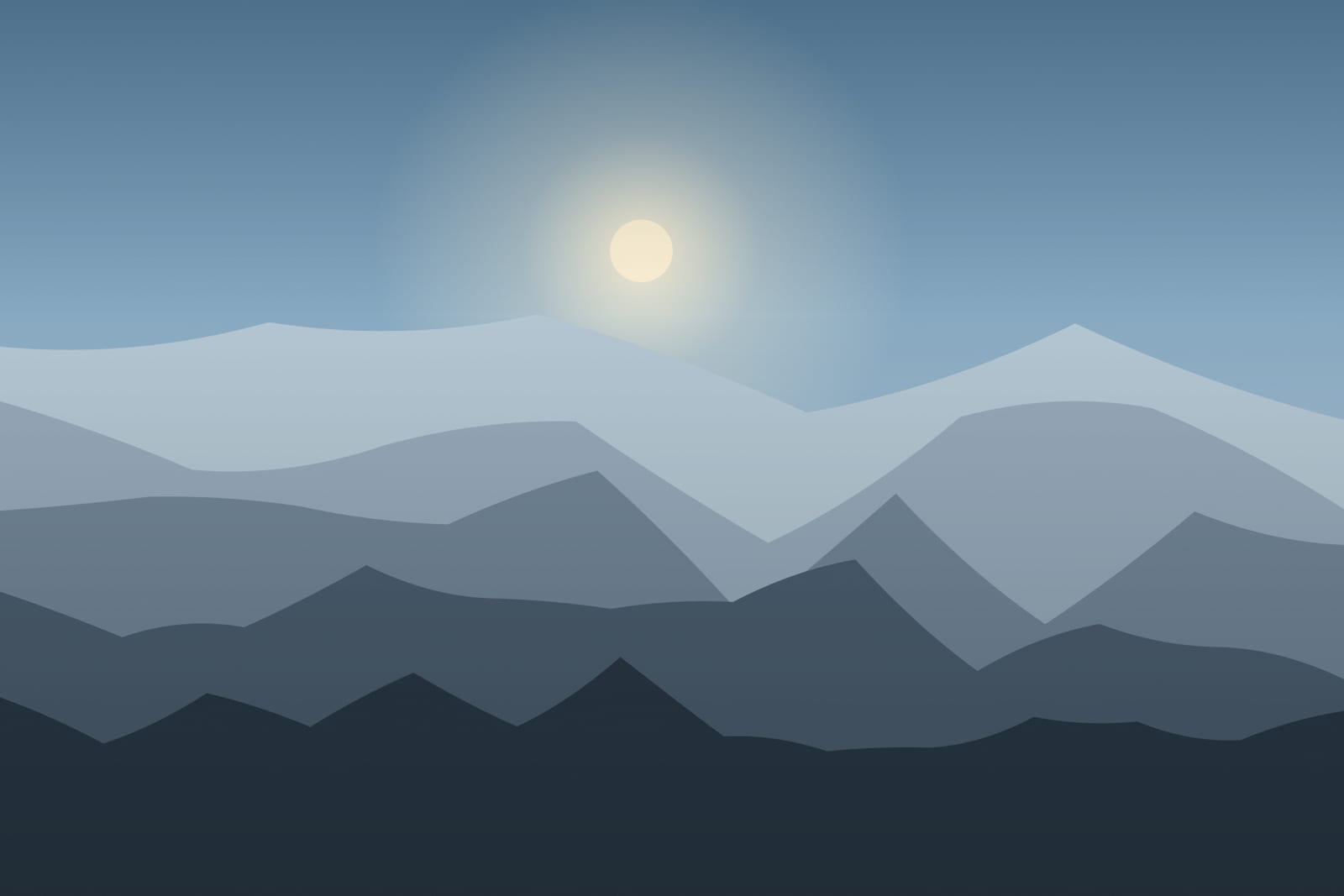 Stylised landscape for A day high in the Făgăraș