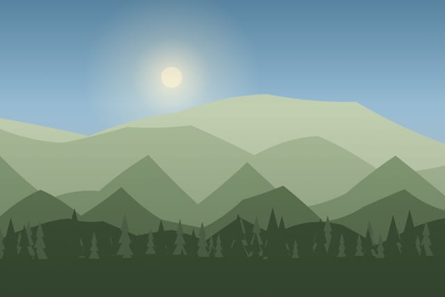 Stylised landscape for Guided ATV ride on forest tracks