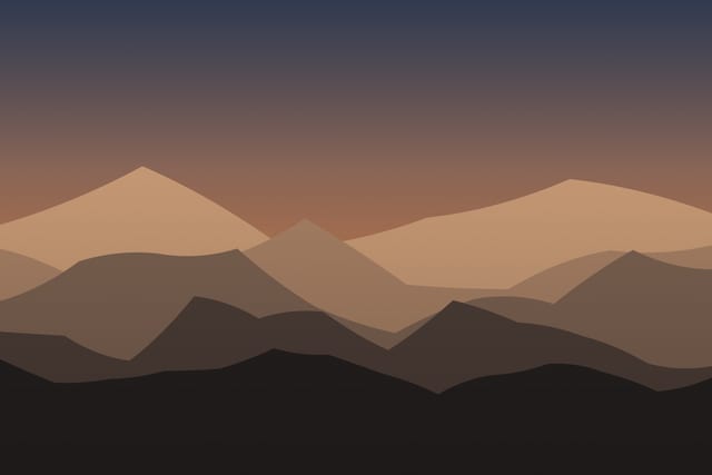 Stylised landscape for The red deer rut, from the forest edge