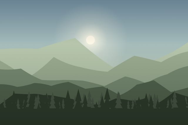 Stylised landscape for Piatra Mare forest walk and the waterfall